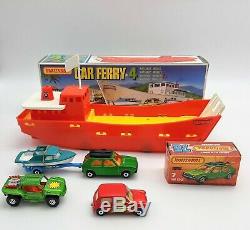 NMIB Vintage 1970s Matchbox Superfast Car Ferry +4 Gift Set NEAR MINT