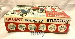 NOS 1965 Vintage Gilbert Ride-It Erector Set Jeep Push Cart Scooter Pedal Car