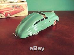 Near Mint 1950's US Zone Schuco FEX 1111 Tin Wind-up Hellraiser Car with Or. Box