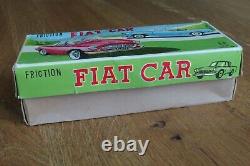 Near mint vintage Tin Friction Car Fiat Made in Japan incl. Original box
