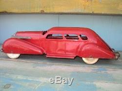 Nice Original 1938 Wyandotte LaSalle Streamlined 15 in. Car once pulled Trailer