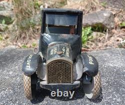 Nice Vintage Ferdinand Strauss Tin Windup Toy Car Leaping Lena 1920s