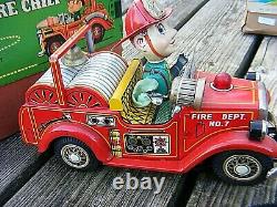 Nomura Tn Tinplate Fire Chief Car Japanese Boxed
