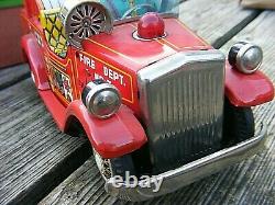 Nomura Tn Tinplate Fire Chief Car Japanese Boxed