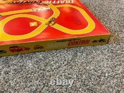 Ohio Art Mechanical Traffic Control Tin Wind up Car Set Game With VTG Box-#611