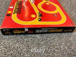 Ohio Art Mechanical Traffic Control Tin Wind up Car Set Game With VTG Box-#611