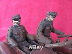 Old Antique Cast Iron Hubley Kilgore Harley Motorcycle & Side Car Toy Police Man