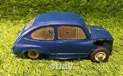 Old Duravit Fiat 600 toy car, hard rubber vulcanized Argentina