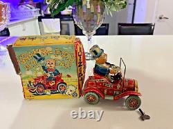 Old Timer Jolopy Car- Wind Up- Made In Japan- Tested Works Good