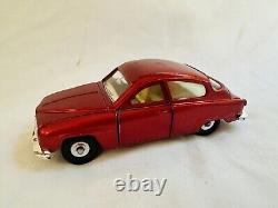Old Vtg DINKY TOYS Saab 96 #156 Red Diecast Toy Car MINT in Original Box England
