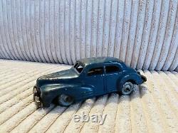 Old Vtg RARE Occupied Japan 1940's Blue Windup Toy Sedan Car WORKING