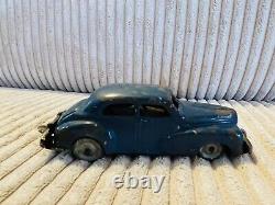 Old Vtg RARE Occupied Japan 1940's Blue Windup Toy Sedan Car WORKING