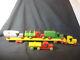 Old Vtg Wood Truck And Car Auto Transport With Ambulance Tanker Toy