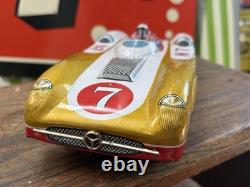 Orig Marusan Tin Friction Racer RARE Japan Mercedes 300SLR Race Car Toy Antique