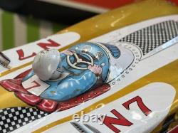 Orig Marusan Tin Friction Racer RARE Japan Mercedes 300SLR Race Car Toy Antique