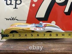 Orig Marusan Tin Friction Racer RARE Japan Mercedes 300SLR Race Car Toy Antique