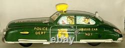 Original 1940's Marx Wind Up Dick Tracey No. 1 Police Dept Squad Car Tin Toy Car