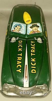 Original 1940's Marx Wind Up Dick Tracey No. 1 Police Dept Squad Car Tin Toy Car