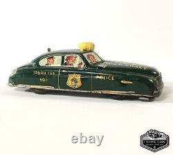 Original 1940s Dick Tracey No. 1 Police Dept Squad Car Tin Toy Car Marx Wind Up
