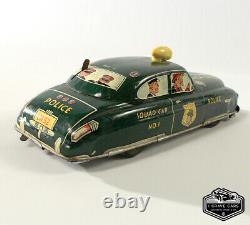 Original 1940s Dick Tracey No. 1 Police Dept Squad Car Tin Toy Car Marx Wind Up