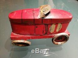 Original Race Car Tin Toy Biscuit HS made By De Andreis Italy No INGAP