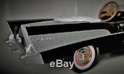 Pedal Car Chevy 1957 Black Vintage Bel Air Metal Collector READ FULL DESCRIPTION
