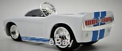 Pedal Car Ford Mustang 1960s Hot Rod Vintage White Midget Metal Body Show Model