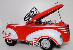Pedal Car Rare 1940s Ford w Trailer Vintage Metal Midget Model NOT Child Ride On