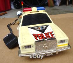 Police cop car vintage toy plastic, traffic police gun cruiser microphone radios