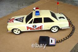 Police cop car vintage toy plastic, traffic police gun cruiser microphone radios