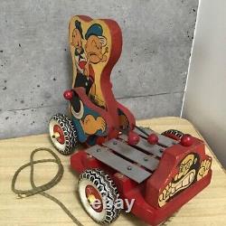 Popeye Vintage Car Toy Xylophone Catapult