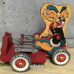 Popeye Vintage Car Toy Xylophone Catapult