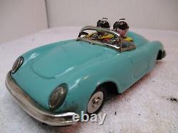 Porsche Convertible Race Car Friction Powered Excellent Cond Made N Japan Scarce