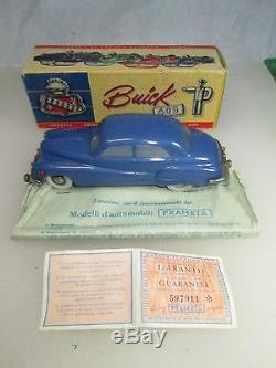 Prameta Buick 405 Blue car Box, Papers, Guarantee, Germany British Zone Wind up