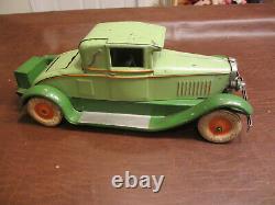 Pressed Steel 12.5 L 1929 Kingsbury Toys Coupe Wind Up Motor & Lights Toy Car