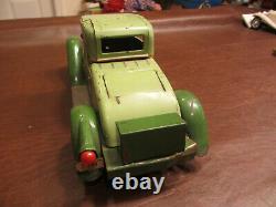 Pressed Steel 12.5 L 1929 Kingsbury Toys Coupe Wind Up Motor & Lights Toy Car