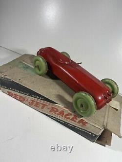 RAJAR RED JET RACER 1940s 1950's Clockwork Boxed Toy Car Tin Plate Vintage
