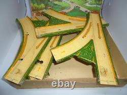 RARE 1950's Tippco #795 US Zone Germany Wind Up Cars Race Track With BOX Tin Toy