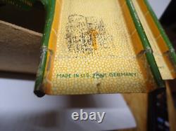 RARE 1950's Tippco #795 US Zone Germany Wind Up Cars Race Track With BOX Tin Toy