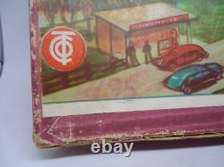 RARE 1950's Tippco #795 US Zone Germany Wind Up Cars Race Track With BOX Tin Toy