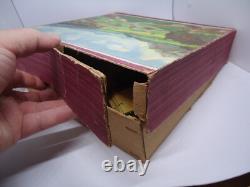 RARE 1950's Tippco #795 US Zone Germany Wind Up Cars Race Track With BOX Tin Toy