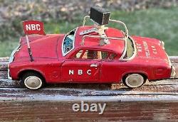 RARE 1953 Studebaker NBC TV Camera Car Japanese Tin Toy