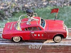 RARE 1953 Studebaker NBC TV Camera Car Japanese Tin Toy