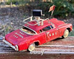 RARE 1953 Studebaker NBC TV Camera Car Japanese Tin Toy