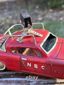 RARE 1953 Studebaker NBC TV Camera Car Japanese Tin Toy