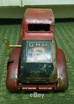 RARE G-MAN PERSUIT CAR MARX 1930's