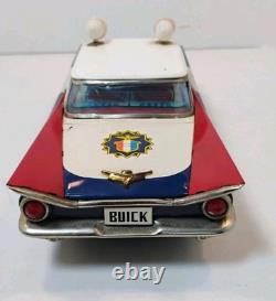 RARE Tin Litho Friction Patrol Car BUICK