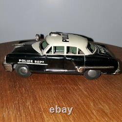 RARE VINTAGE 50s MODERN TOYS TIN LITHO FRICTION POLICE CAR JAPAN