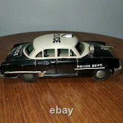 RARE VINTAGE 50s MODERN TOYS TIN LITHO FRICTION POLICE CAR JAPAN