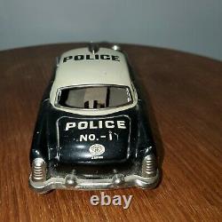 RARE VINTAGE 50s MODERN TOYS TIN LITHO FRICTION POLICE CAR JAPAN